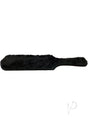 Rouge Leather Paddle with Faux Fur - Black