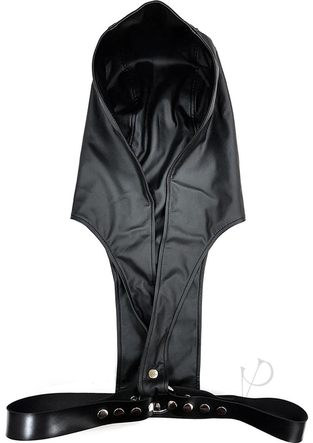 Rouge Leather Adjustable Harness Hoodie - Black