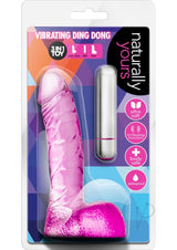 Naturally Yours Vibrating Ding Dong Dildo 6.5in - Pink