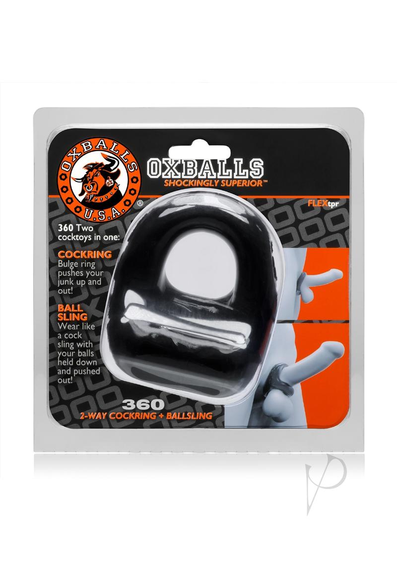 Oxballs 360 2-Way Cock Ring and Ball Sling - Black