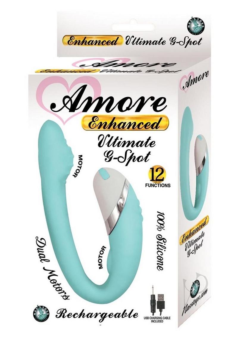 Amore Enhanced Ultimate G-Spot Rechargeable Silicone Vibrator - Aqua