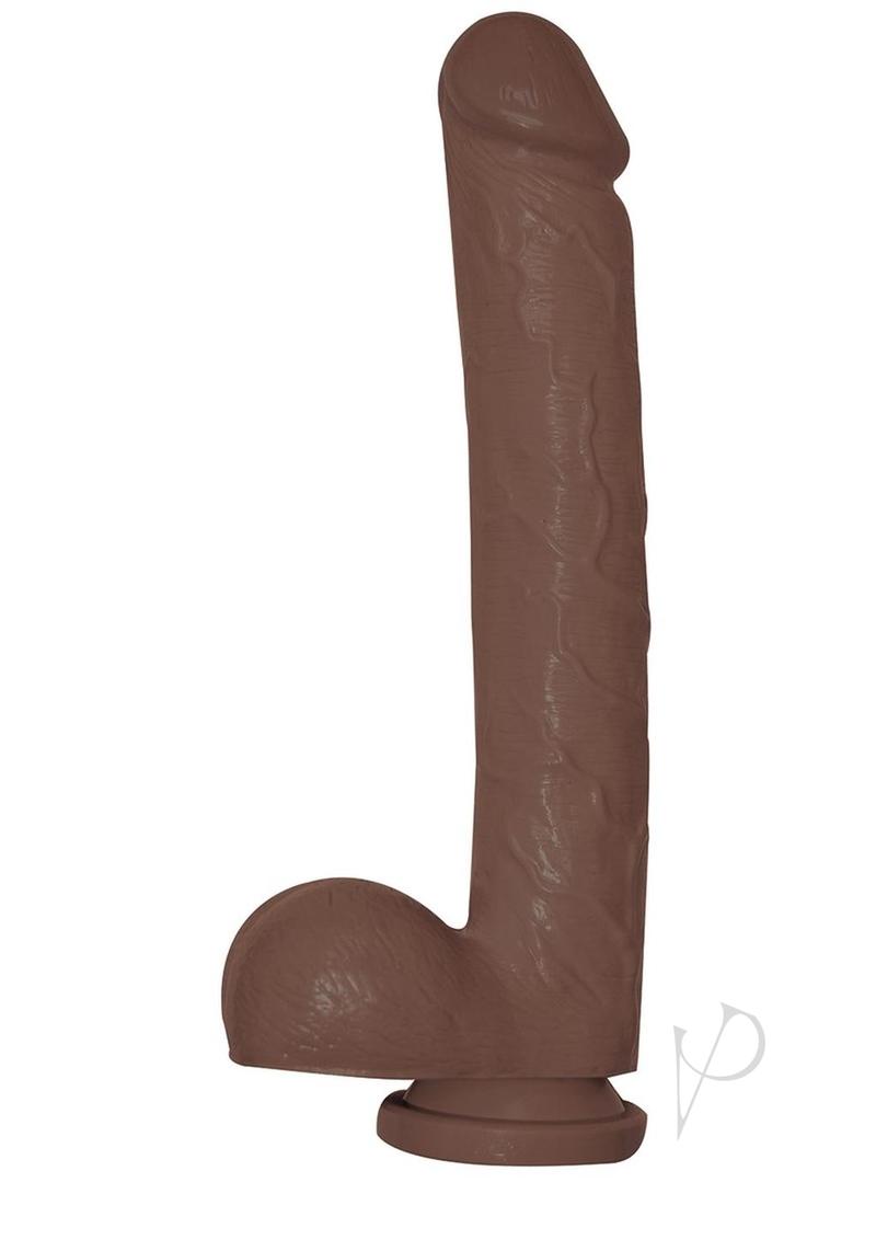 All American Ultra Whoppers Curved Dildo 11in - Chocolate