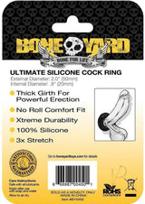 Boneyard Ultimate Silicone Cock Ring 2in - Black