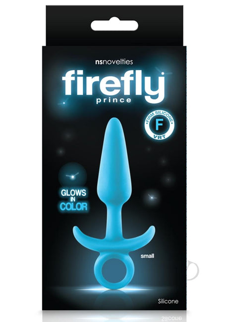 Firefly Prince Silicone Butt Plug Glow In The Dark - Blue