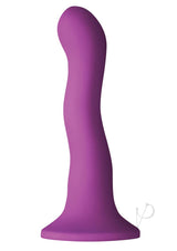 Colours Pleasures Wave Silicone Dildo 6in - Purple