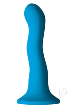 Colours Pleasures Wave Silicone Dildo 6in - Blue