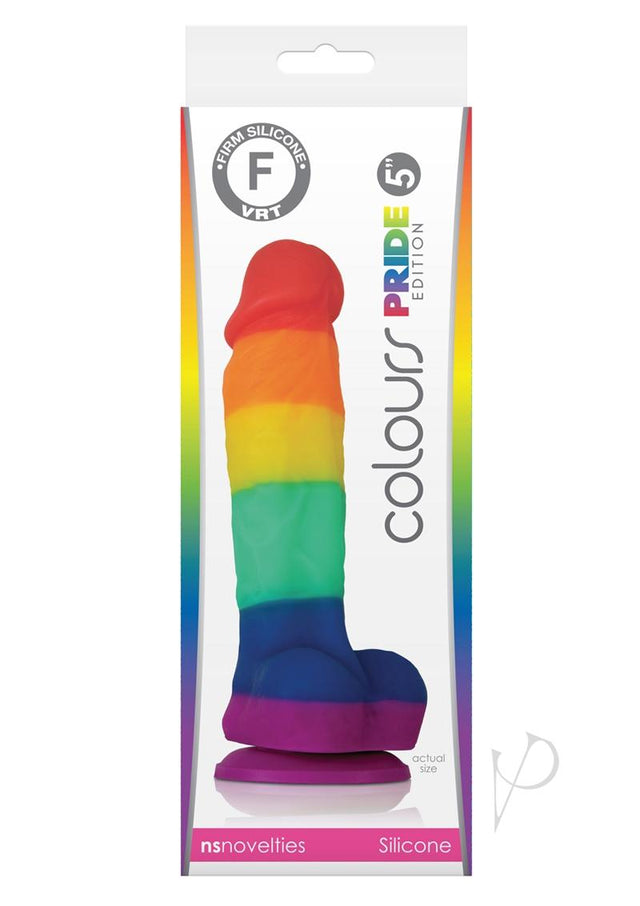 Colours Pride Edition Silicone Dildo 5in - Rainbow