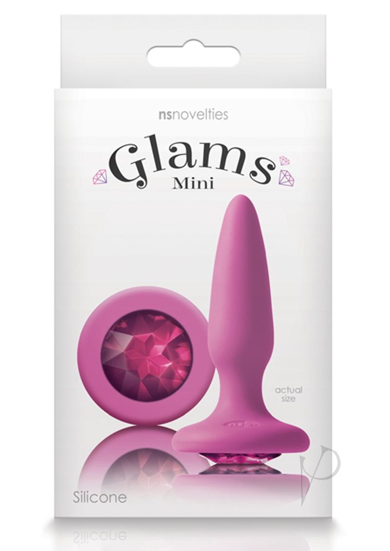 Glams Mini Silicone Butt Plug - Pink Gem