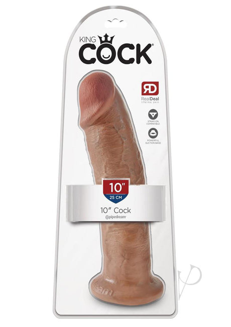 King Cock Realistic Dildo 10in - Caramel