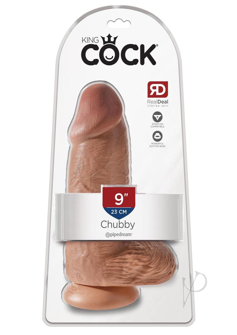 King Cock Chubby Dildo 9in - Caramel