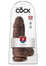 King Cock Chubby Dildo 9in - Chocolate