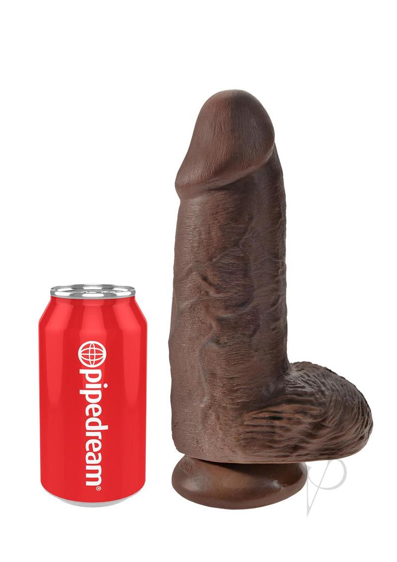 King Cock Chubby Dildo 9in - Chocolate