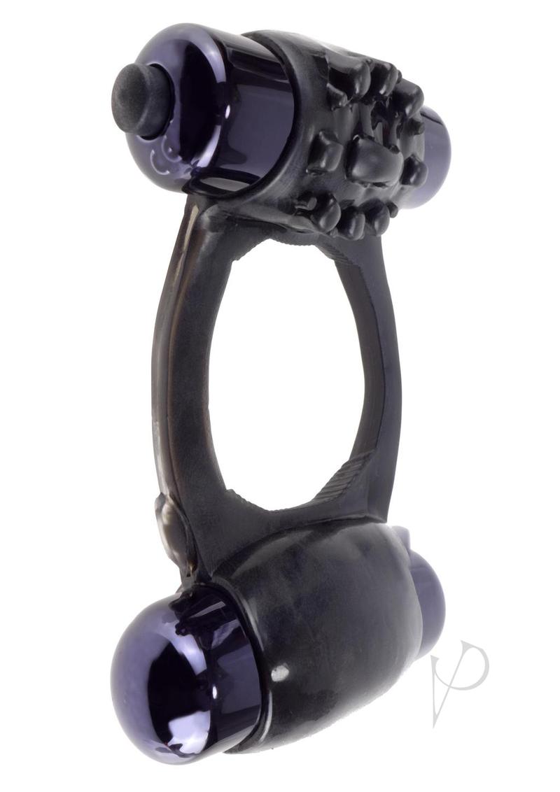 Fantasy C-Ringz Duo-Vibrating Super Cock Ring with Bullets - Black