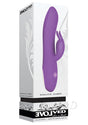 Romantic Rabbit Rechargeable Silicone Vibrator with Dual Motors - Purple