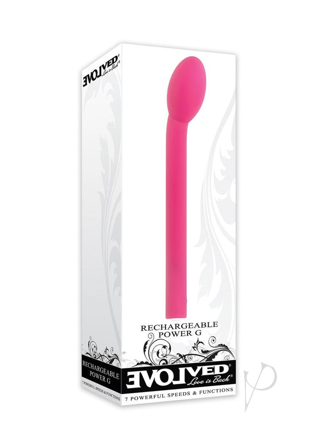 Rechargeable Power G Silicone Probe G-Spot Massager - Pink