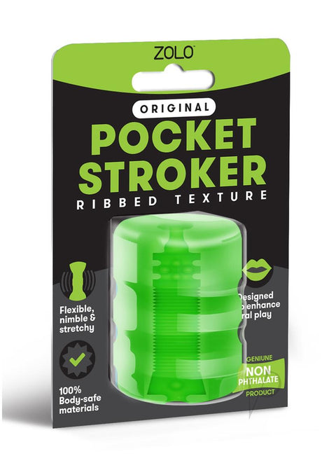 ZOLO Original Pocket Stoker Ribbed Texture - Mouth - Green