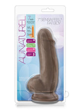 Au Naturel Sensa Feel Fat Boy Dildo 7in - Chocolate