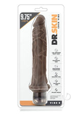 Dr. Skin Silver Collection Cock Vibe 8 Vibrating Dildo 9.75in - Chocolate