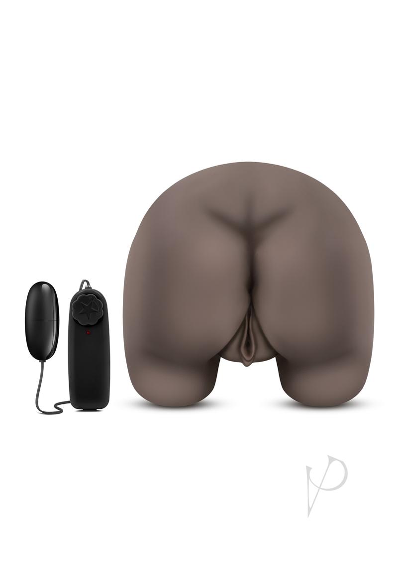 Hot Chocolate Luscious Tiana Vibrating Life Sized Masturbator with Bullet and Wired Remote Control - Pussy and Ass - Chocolate