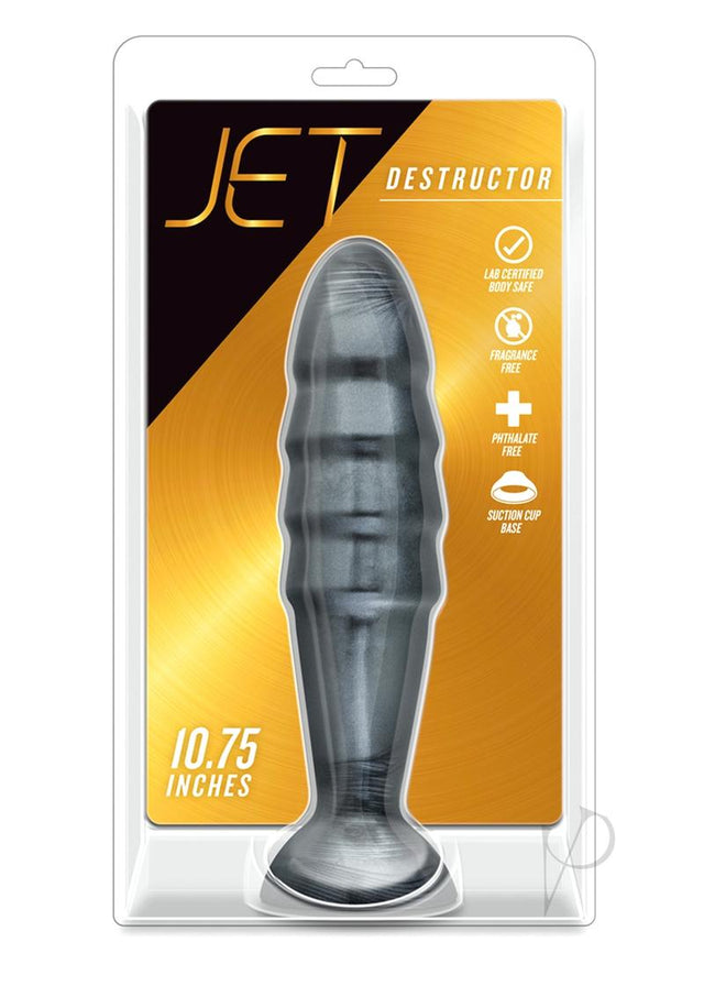 Jet Destructor Butt Plug - Carbon Metallic Black