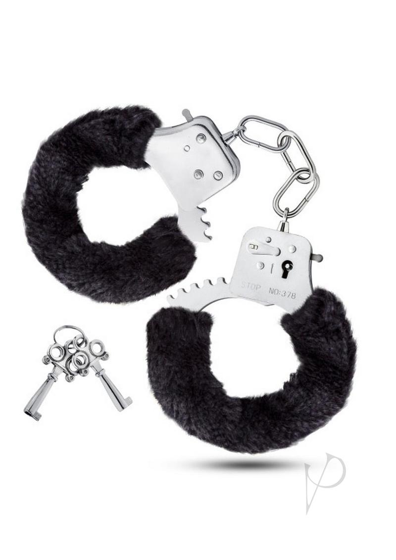 Temptasia Faux Fur Cuffs - Black