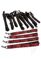 Scandal 8 Points Of Love Bed Restraint Black/Red