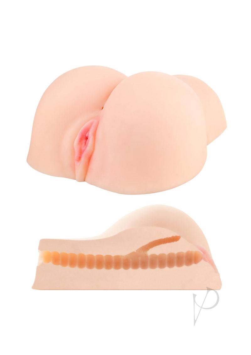 ME YOU US Miss Nikita Vibrating Realistic Masturbator with Bullet and Wired Remote Control - Pussy and Butt - Vanilla