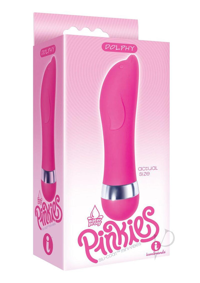 The 9's - Pinkies, Dolphy Silicone Mini Vibrator 4.5in - Pink