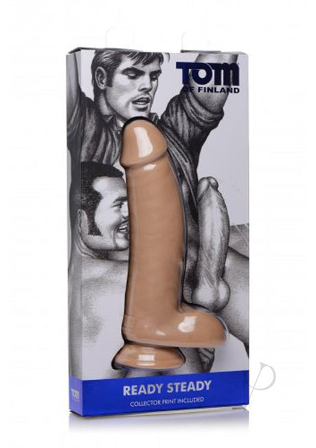 Tom Of Finland Ready Steady Realistic 10.25in Dildo - Vanilla