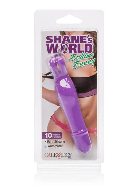 Shane's World Bedtime Bunny Silicone Vibrator Waterproof 4.25in - Purple