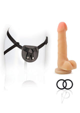 SX For You Harness Kit with Silicone Dildo 7in - Vanilla/Black