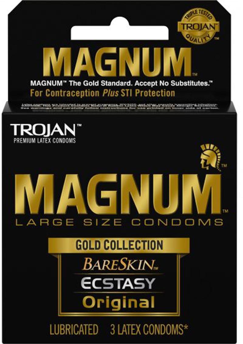 Trojan Magnum Gold Collection Large Size Condom 3 pack