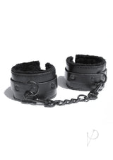 Sex and Mischief Shadow Fur Handcuffs - Black