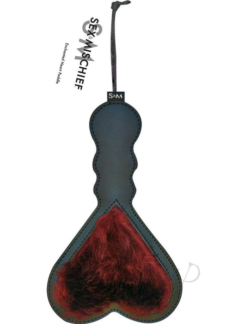 Sex and Mischief Enchanted Heart Paddle - Black/Red