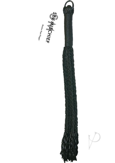 Sex and Mischief Shadow Rope Flogger - Black