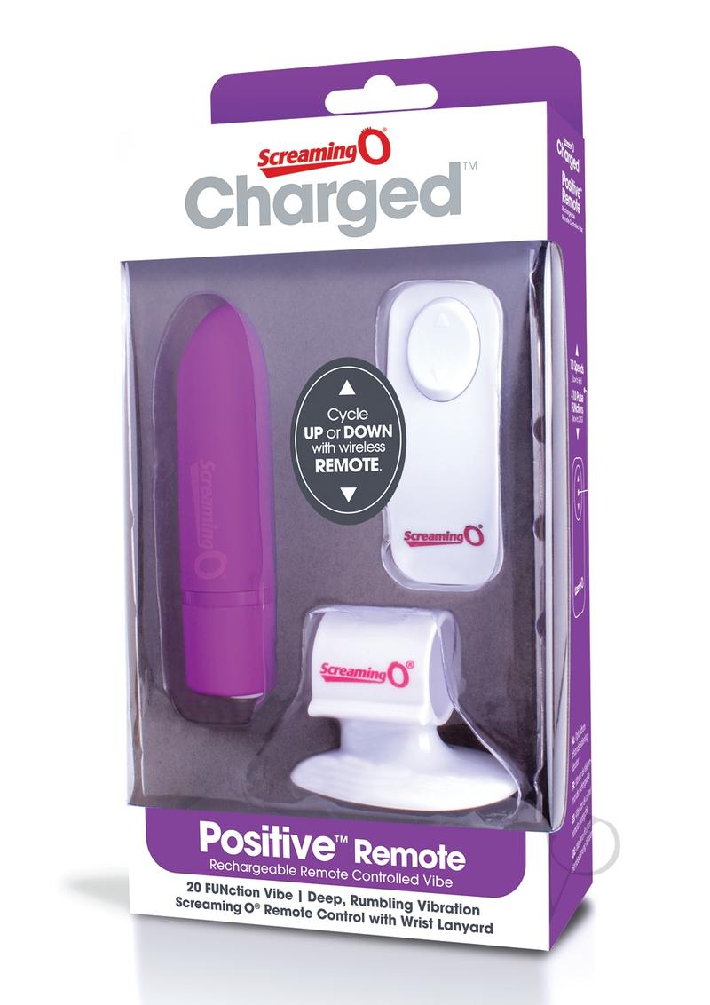 Charged Positive Wireless Remote Control USB Rechargeable Vibe Waterproof - Grape