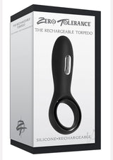 Zero Tolerance The Rechargeable Silicone Torpedo Vibrating Cock Ring - Black