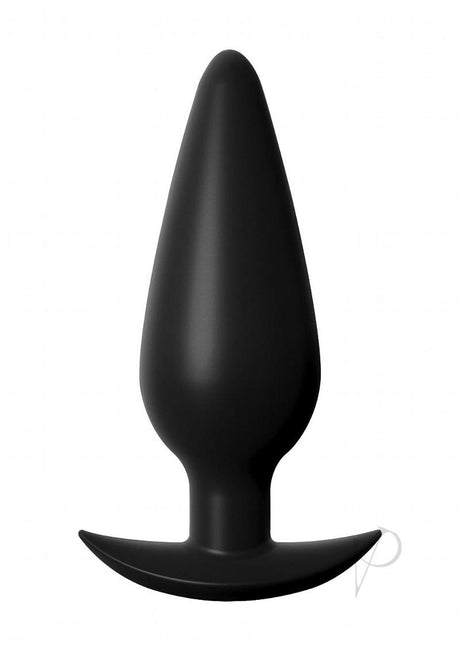 Anal Fantasy Elite Collection Small Weighted Silicone Plug Waterproof 4.1in 4.4oz -Black