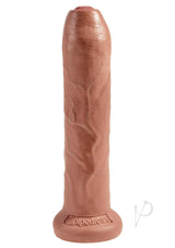 King Cock Uncut Cock Dildo 7in - Caramel