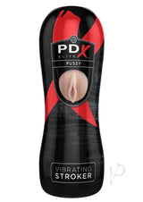 PDX Elite Vibrating Pussy Masturbator with Bullet - Pussy - Vanilla/Black