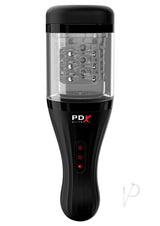 PDX Elite Rechargeable Talk Dirty Rotobator Masturbator - Pussy - Clear/Black