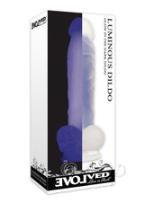 Luminous Dildo Silicone Realistic Dildo Glow-In-The-Dark 8in - Purple