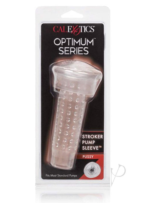 Optimum Series Stroker Pump Sleeve Masturbator - Pussy - Clear