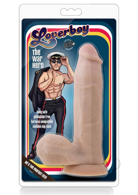 Loverboy The War Hero Dildo with Balls 8in - Vanilla