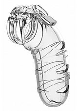 Man Cage Model 05 Male Chastity with Lock 5.5in - Clear