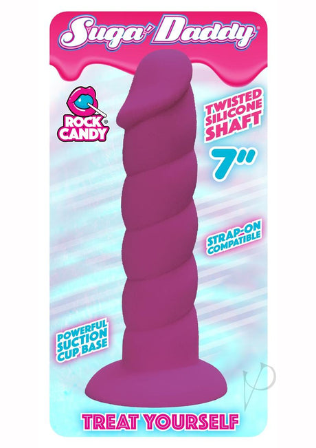 Suga' Daddy Silicone Dildo 7in - Purple