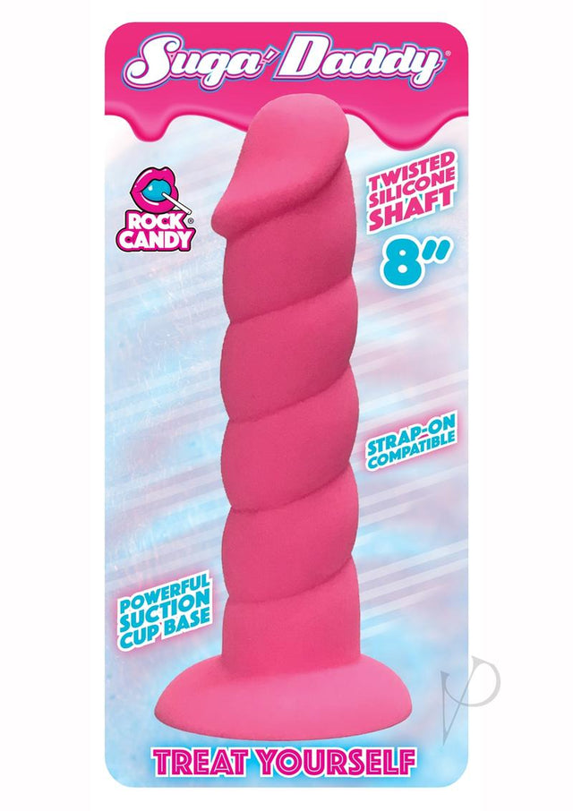 Suga' Daddy Silicone Dildo 8in - Pink