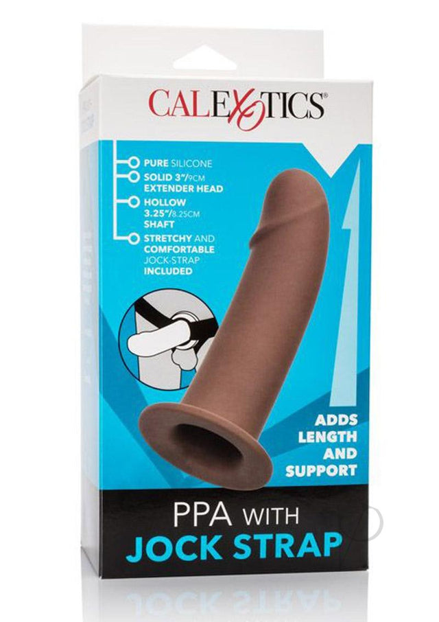 PPA with Jock Strap Strap-On Penis Sleeve 7in - Chocolate