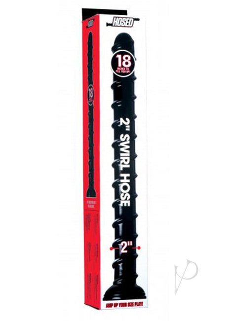 Hosed Swirl Hose 2in - 18in Long - Black