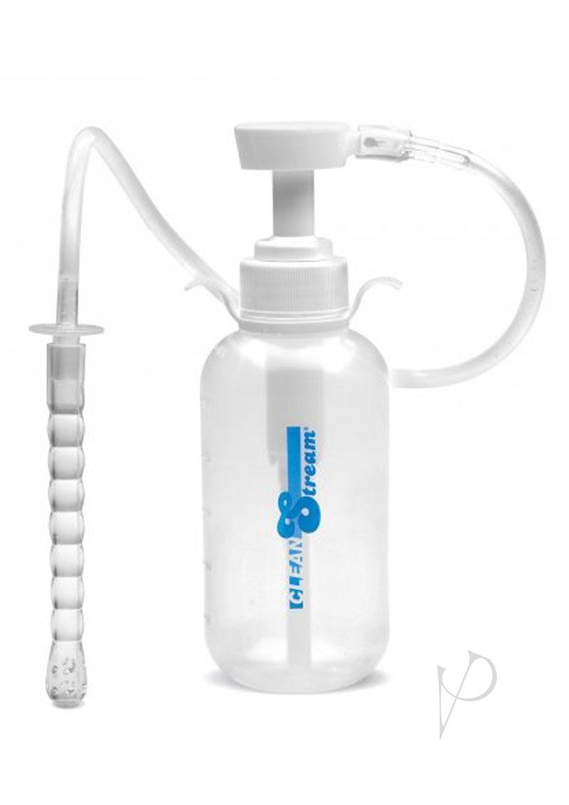 CleanStream Pump Action Enema Bottle with Nozzle - Clear